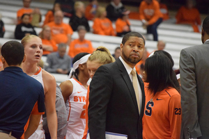 Cedric Solice has been an assistant coach at times for Syracuse and still sits on the bench even when he's not an official coach. 