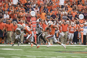 Tommy DeVito accounted for four passing touchdowns and one rushing touchdown on Saturday. 