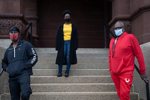 Nathaniel Flagg (left), Zahabu Gentille Rukera (center) and Derrick Campbell (right) are all organizers with Last Chance for Change. 