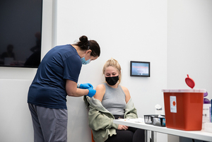 Students who received the Johnson & Johnson vaccine can also receive any of the three booster vaccines between Wednesday and Friday at the Barnes Center.