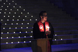 Speakers shared prayers from their respective religions, inviting attendees to participate or listen in a way that honored their own beliefs.