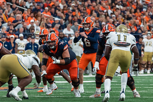 Syracuse quarterback Kyle McCord and left tackle Da’Metrius Weatherspoon have been named ACC Players of the Week.