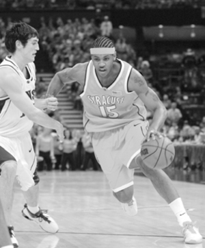 Carmelo Anthony scored 20 points in the win over Kansas to help Syracuse win the NCAA title.