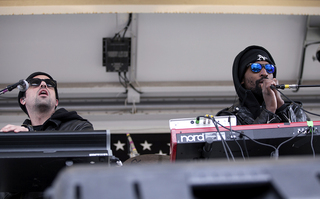 The Knocks headlined Mayfest, but by the time the group got on stage many students had left Walnut Park.