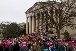 The crowd exceeded expectations, as the organizers of the Women's March secured a permit for 200,000 people. 