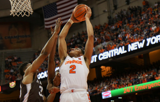 Matthew Moyer grabbed two rebounds and scored one basket in the loss. 