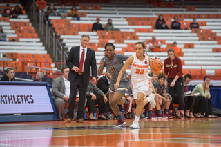 Syracuse scored 13 points off the fast break. 